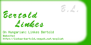 bertold linkes business card